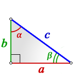 area right triangle sin cos