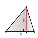 Формула расчета площади треугольника