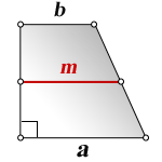 Формула средней линии трапеции через основания