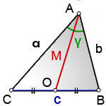 Найти длину медианы треугольника по формулам