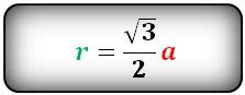 Формула радиуса вписанной окружности в шестиугольник