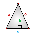 вычислить площадь равнобедренного треугольника