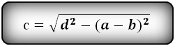 Формула боковой стороны (с) прямоугольной трапеции