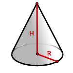 конус радиус основания высота
